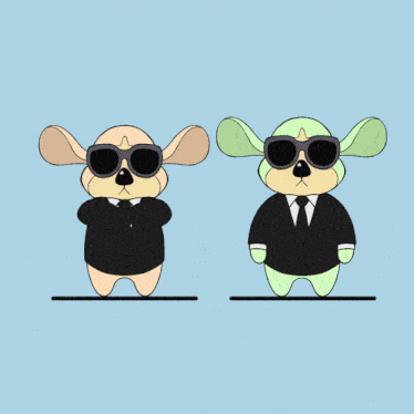 a cartoon of a dog in a suit and tie with the letter n coming out of it