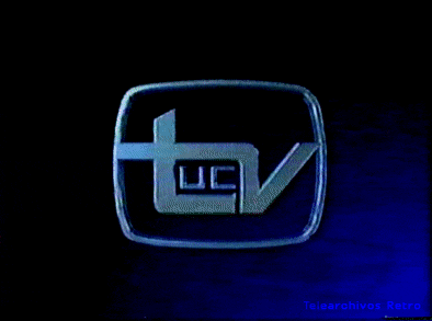 a ucv logo is displayed on a dark blue background