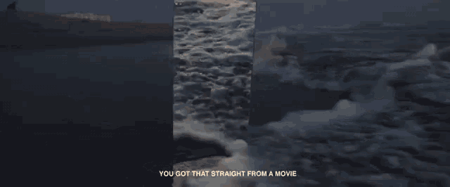 a collage of images of a person riding a horse in the ocean at sunset .