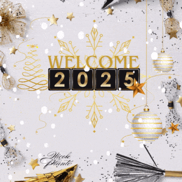 a greeting card that says welcome 2025 on it
