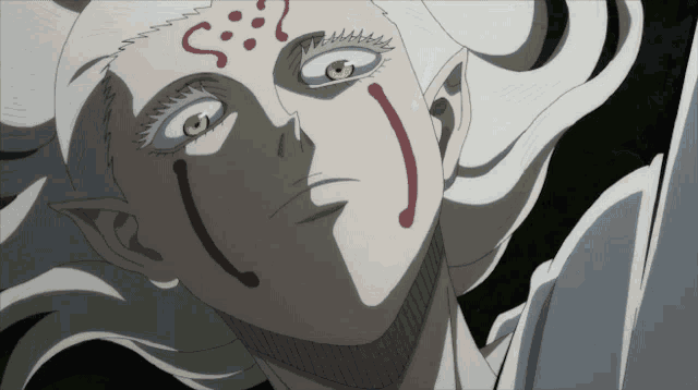a cartoon character with a s on his forehead has blood coming out of his nose
