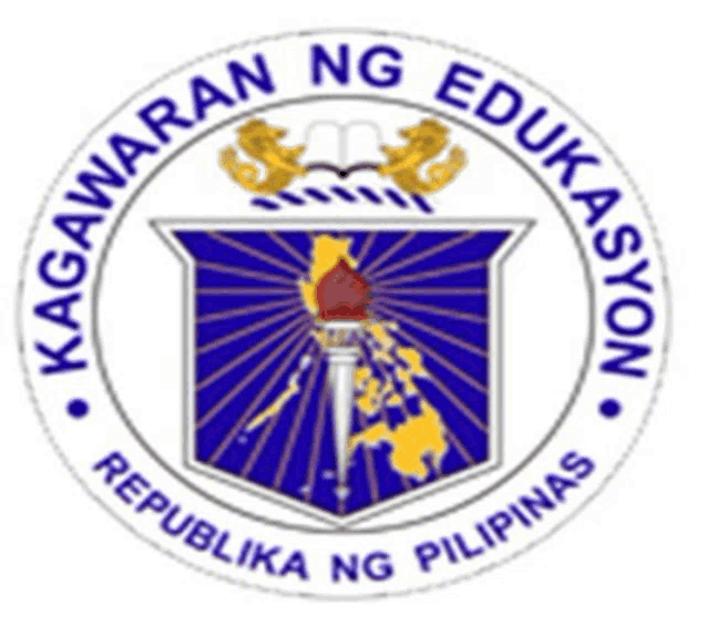 a blue and white logo for kagawaran ng edukasyon