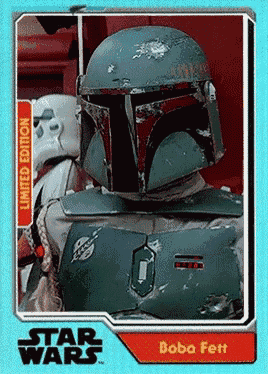 boba fett is featured on a star wars card