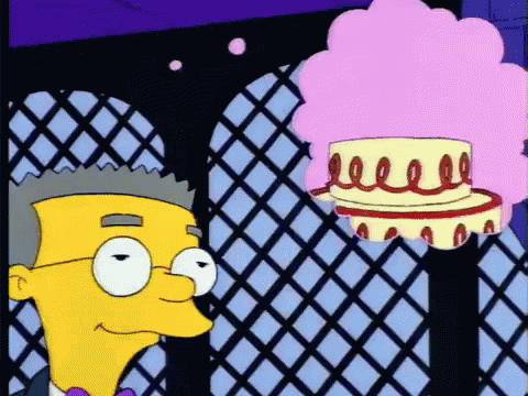 Happy Birthday Mr Smithers GIF - Mrburns Cake Simpsons GIFs