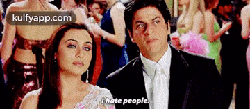 Ihate People..Gif GIF - Ihate People. Rani Mukerji Shah Rukh Khan GIFs