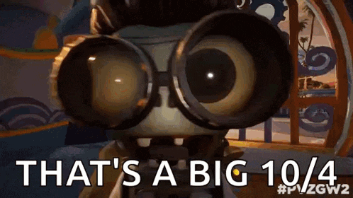 a cartoon character with glasses and the words that 's a big 10/4