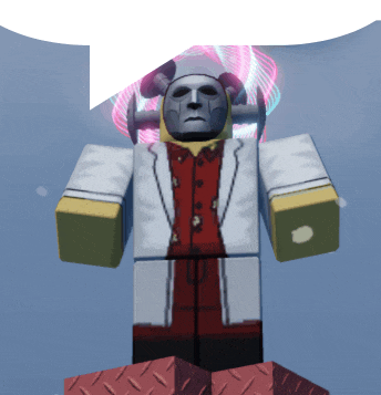 a cartoon character wearing a white suit and red shirt