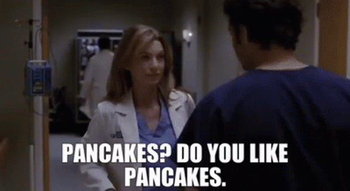 Greys Anatomy Meredith And Derek GIF - Greys Anatomy Meredith And Derek Pancakes GIFs