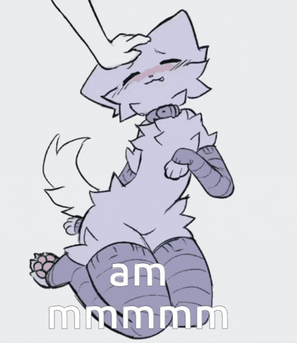 a drawing of a cat with a caption that says am mmmmm