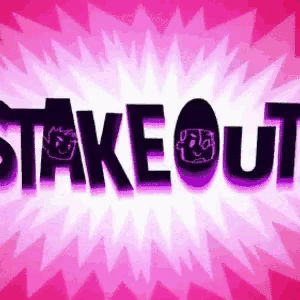 a pink and purple background with the words take out