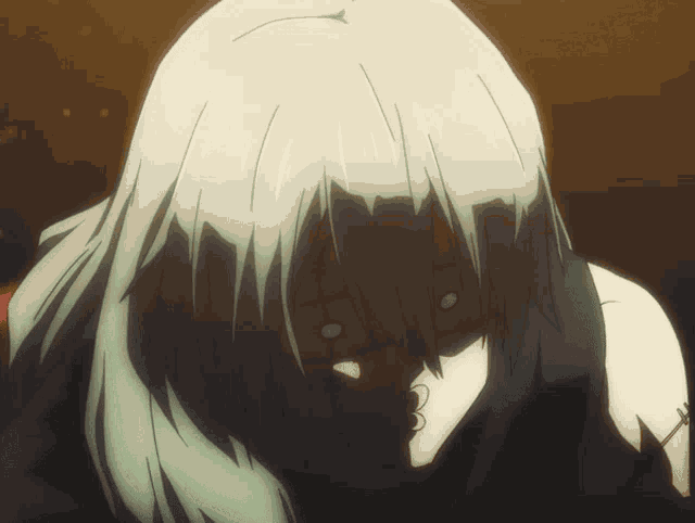 a close up of a person 's head with a shadow on it