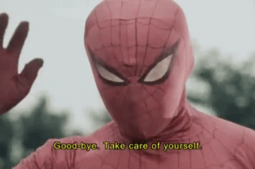 Spiderman Good Bye GIF - Spiderman Good Bye Take Care Of Yourself GIFs