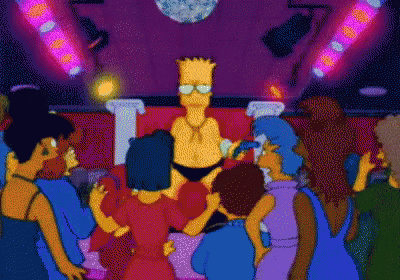 Bart Simpsons Stripper Bang Bang - Bang GIF - Bart Simpson The Simpsons Dance GIFs