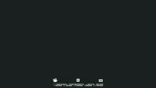 a green background with a black border and a few icons