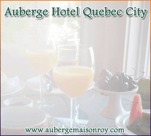 an advertisement for the auberge hotel quebec city maison roy hotel