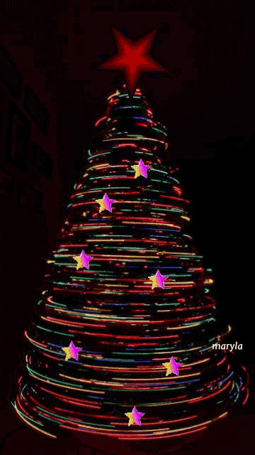Christmas Tree Stars GIF