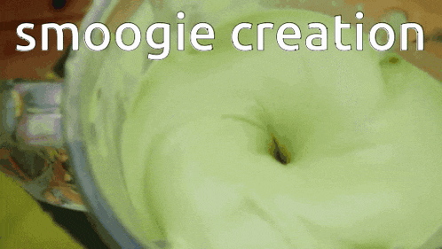 a close up of a blender with the words smoogie creation written on the bottom