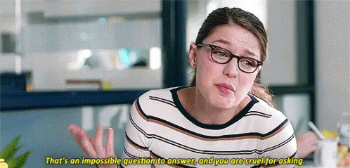 Kara Danvers Impossible Question To Answer GIF - Kara Danvers Impossible Question To Answer Supergirl GIFs
