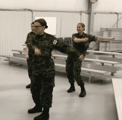 Caf Floss Canadian Armed Forces Dance GIF - Caf Floss Canadian Armed Forces Dance Army Dance GIFs