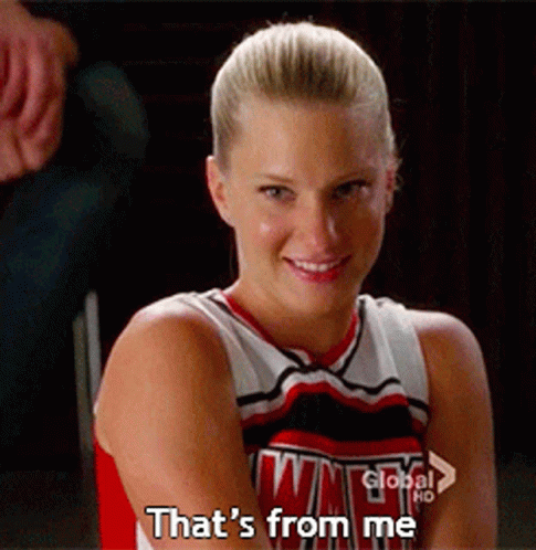 Glee Brittany Pierce GIF - Glee Brittany Pierce Thats From Me GIFs
