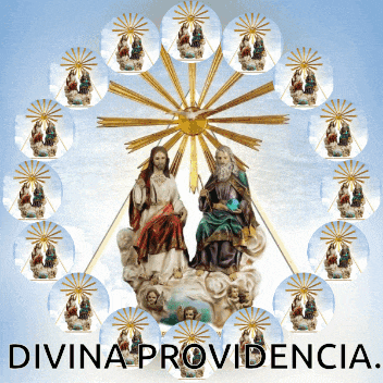 a poster with a picture of jesus and the word divina providencia on it