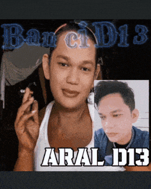 a picture of a man with the name aral d13 next to him
