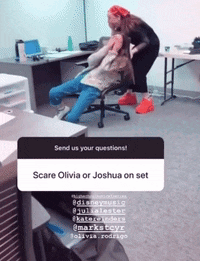scare olivia or joshua on set is the question being asked