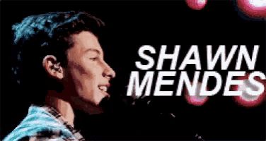 a poster for shawn mendes with a man in a plaid shirt on it