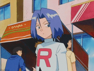 a cartoon character wearing a white shirt with the letter r on the front