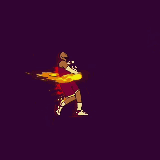 a cartoon of a basketball player with the number 23 on his back