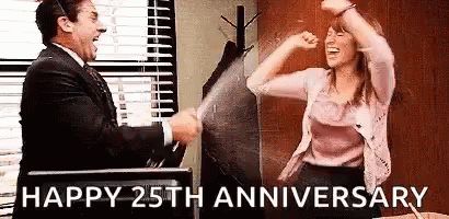 Happy25th Anniversary The Office GIF - Happy25th Anniversary The Office Steve Carell GIFs