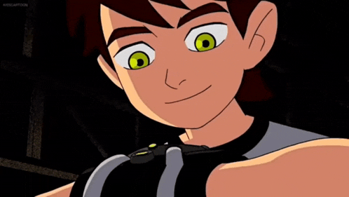 ben tennyson from ben 10 is smiling and holding a watch