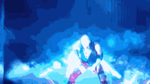 a blurry picture of a person in a dark room