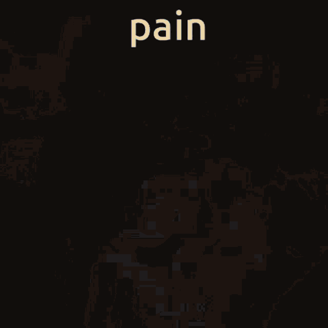 a book is open to a page that says ' she had pain ' on it