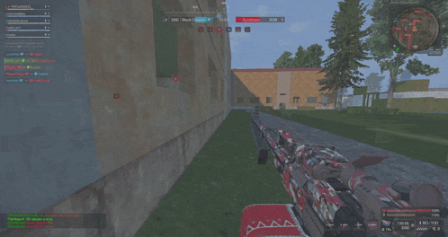 a screenshot of a video game shows a sniper aiming at a target