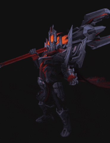 a video game character with a red cape and a sword