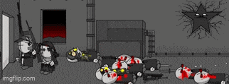 a screenshot of a video game with a star in the background