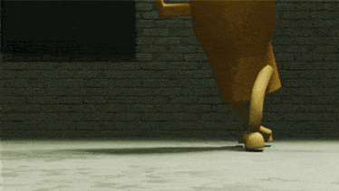a cartoon character has a very long tail