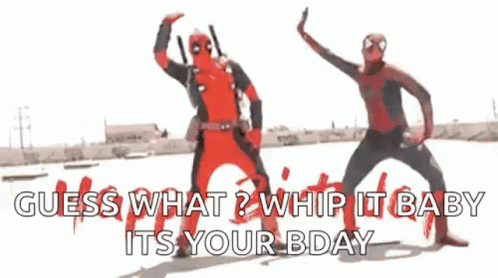 Spiderman Deadpool GIF - Spiderman Deadpool Happy Birthday GIFs