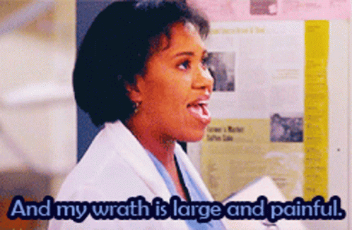 Greys Anatomy Miranda Bailey GIF - Greys Anatomy Miranda Bailey And My Wrath Is Large And Painful GIFs