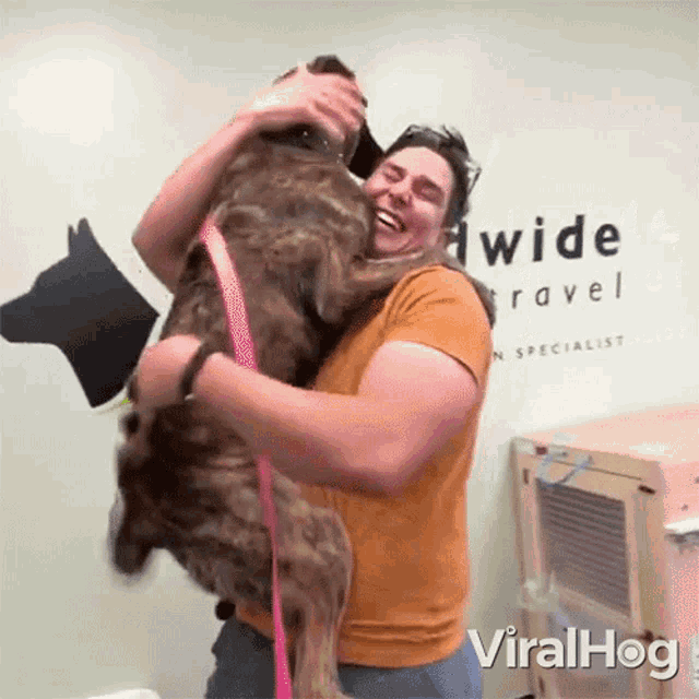 Hugging My Dog Viralhog GIF