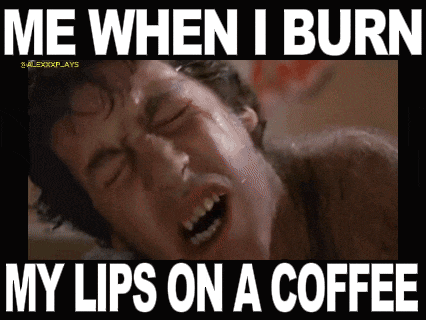 a man is laying on a bed with his eyes closed and a caption that says me when i burn