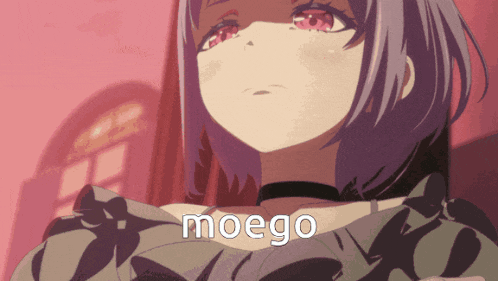 a picture of a girl with the word moego written on it