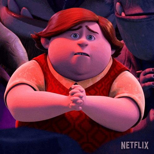 a cartoon character with the word netflix on the bottom right