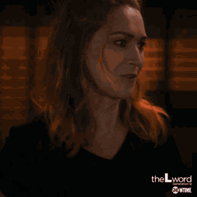 a woman with red hair says living legend in a showtime ad