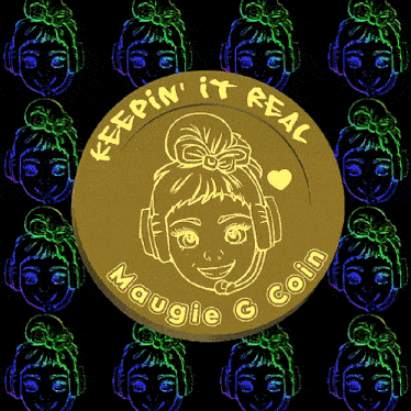 a gold coin that says keepin ' it real