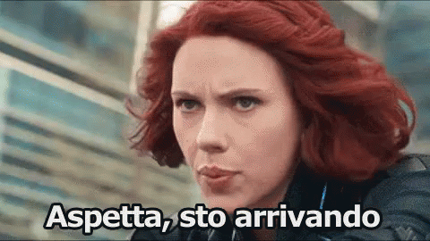 Vedova Nera Scarlett Johansson Natasha Romanoff Sto Arrivando Aspettami GIF - Black Widow Scarlett Johansson Natasha Romanoff GIFs
