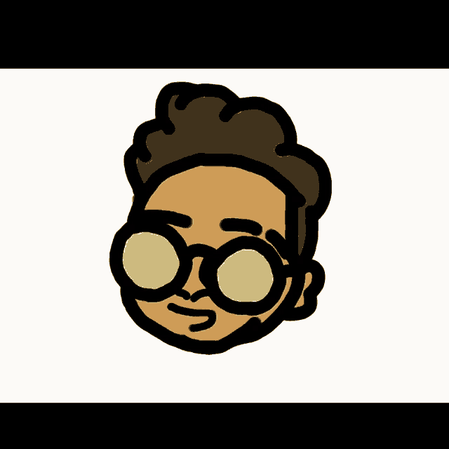 a cartoon drawing of a man wearing sunglasses