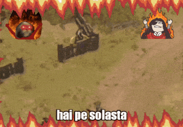 a cartoon of a woman with the words hai pe solasta written on the bottom