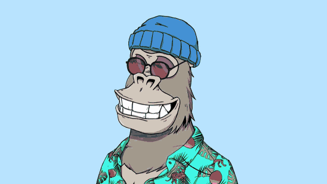a gorilla wearing sunglasses and a hat with the letter a
